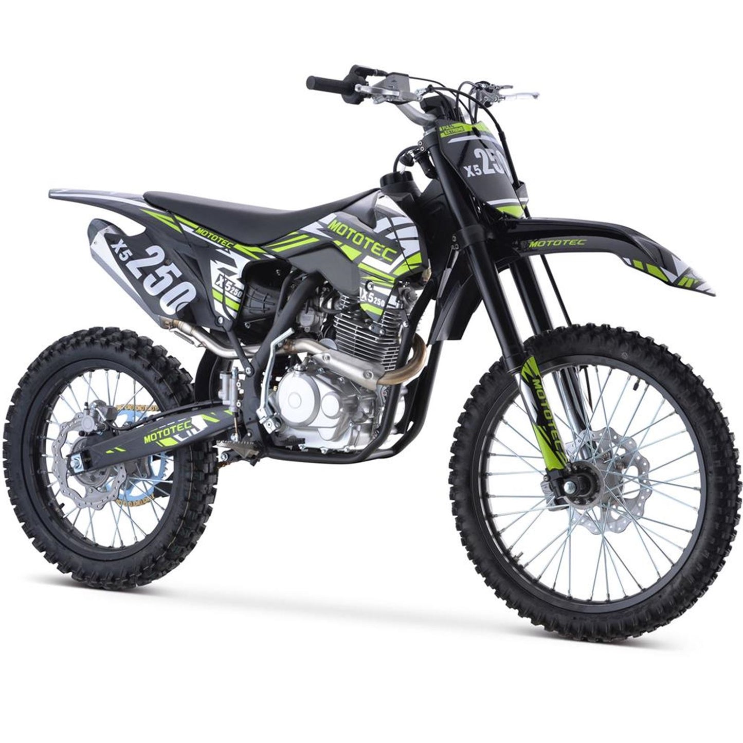 MotoTec USA X5 250cc 4-Stroke Gas Dirt Bike - Black [MPN: MT-DB-X5-250CC_BLACK]_908384