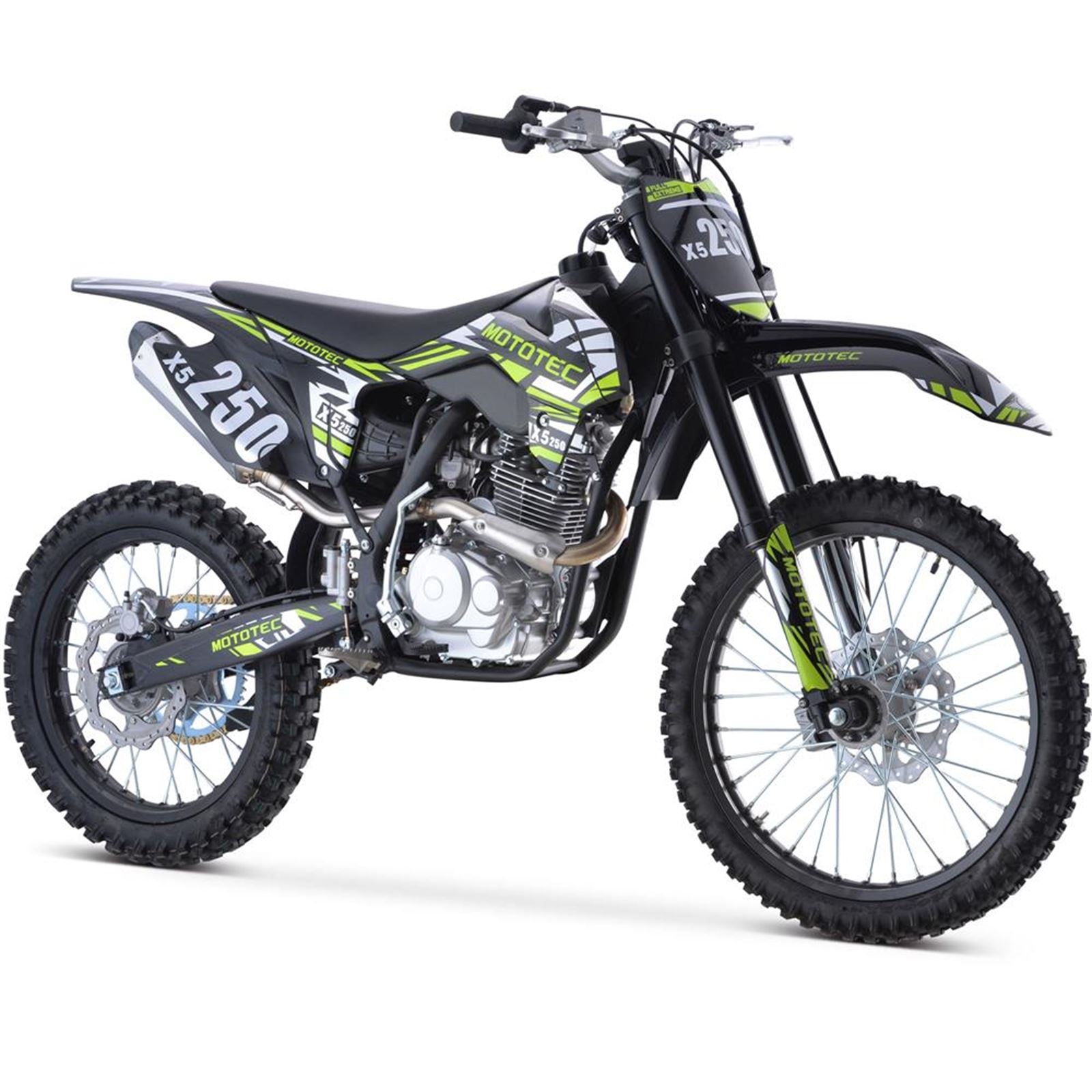 MotoTec USA X5 250cc 4-Stroke Gas Dirt Bike - Black [MPN: MT-DB-X5-250CC_BLACK]_908384