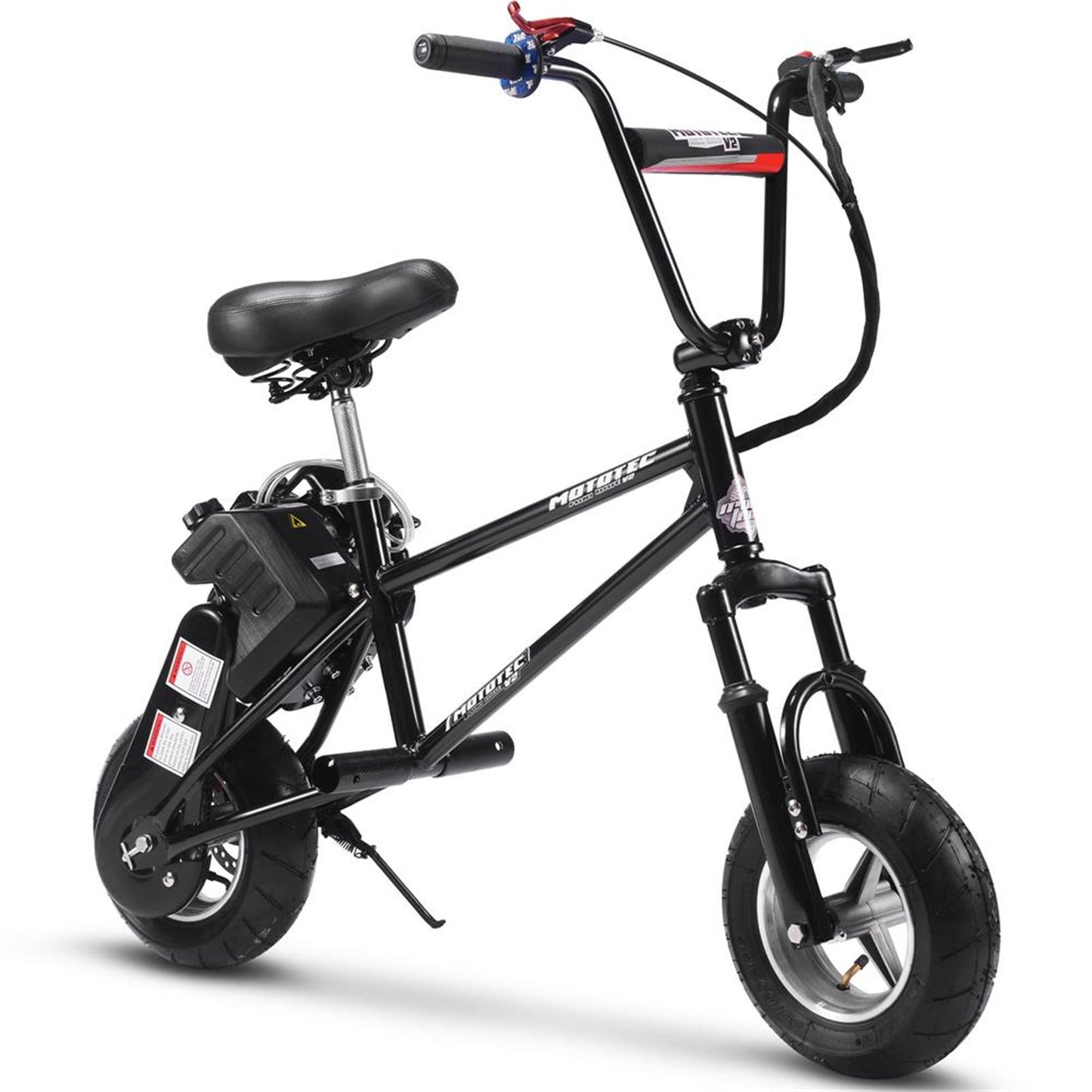 MotoTec USA 49cc Gas Mini Bike V2 - Black [MPN: MT-MINI-BIKE-V2_BLACK]_909103