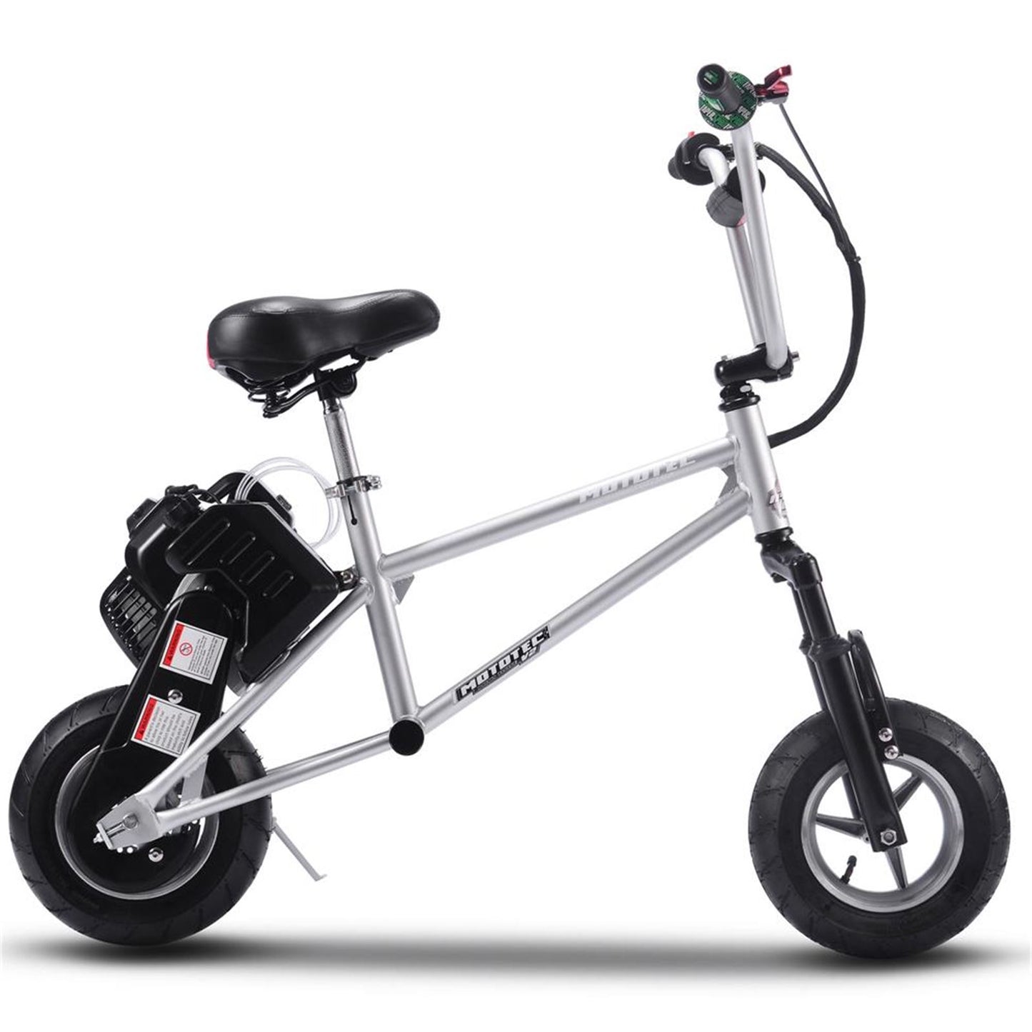MotoTec USA 49cc Gas Mini Bike V2 - Silver MT-MINI-BIKE-V2_SILVER_909161