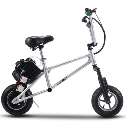 MotoTec USA 49cc Gas Mini Bike V2 - Silver MT-MINI-BIKE-V2_SILVER_909161