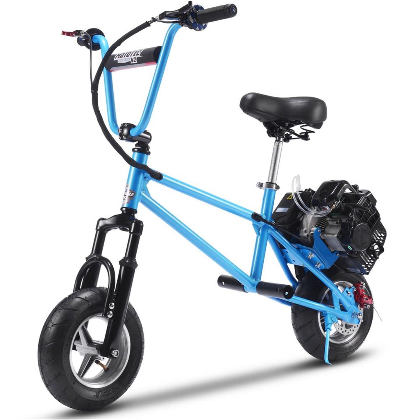 MotoTec USA 49cc Gas Mini Bike V2 - Blue MT-MINI-BIKE-V2_BLUE_909120