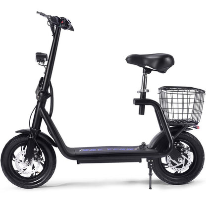 MotoTec USA Metro 36v 500w Lithium Electric Scooter - Black MT-METRO-36V-350W_BLACK_909081