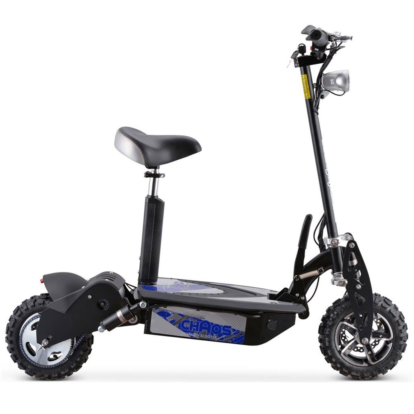 MotoTec USA Chaos 2000w 60v Lithium Electric Scooter - Black MT-CHAOS_BLACK_904481