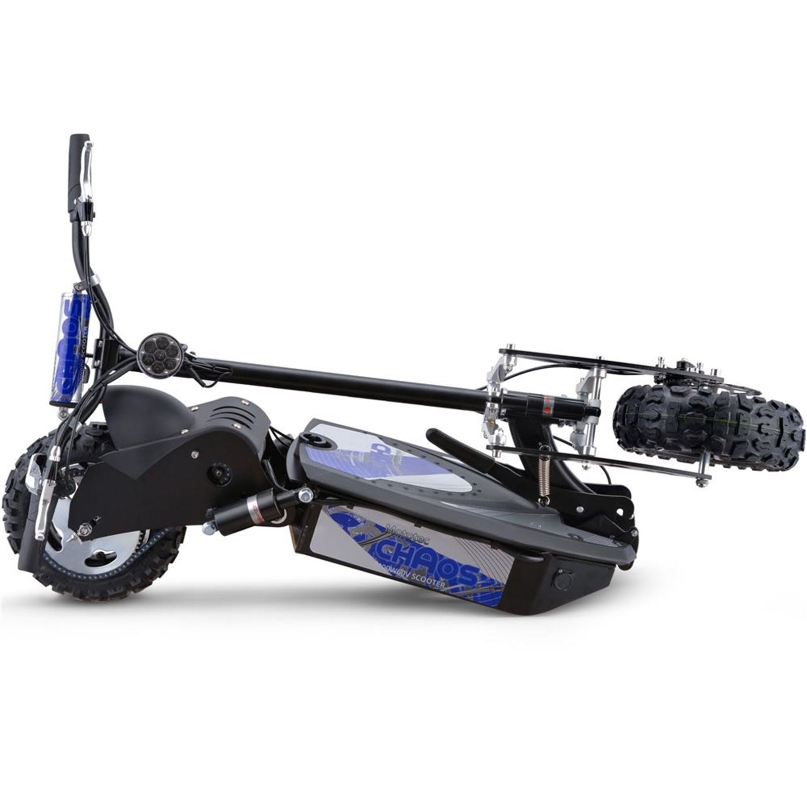 MotoTec USA Chaos 2000w 60v Lithium Electric Scooter - Black MT-CHAOS_BLACK_904482