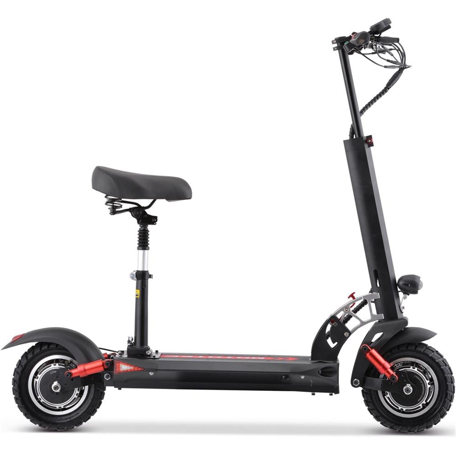 MotoTec USA Thor 60v 2400w Lithium Electric Scooter - Black MT-THOR-2400W_BLACK_909788