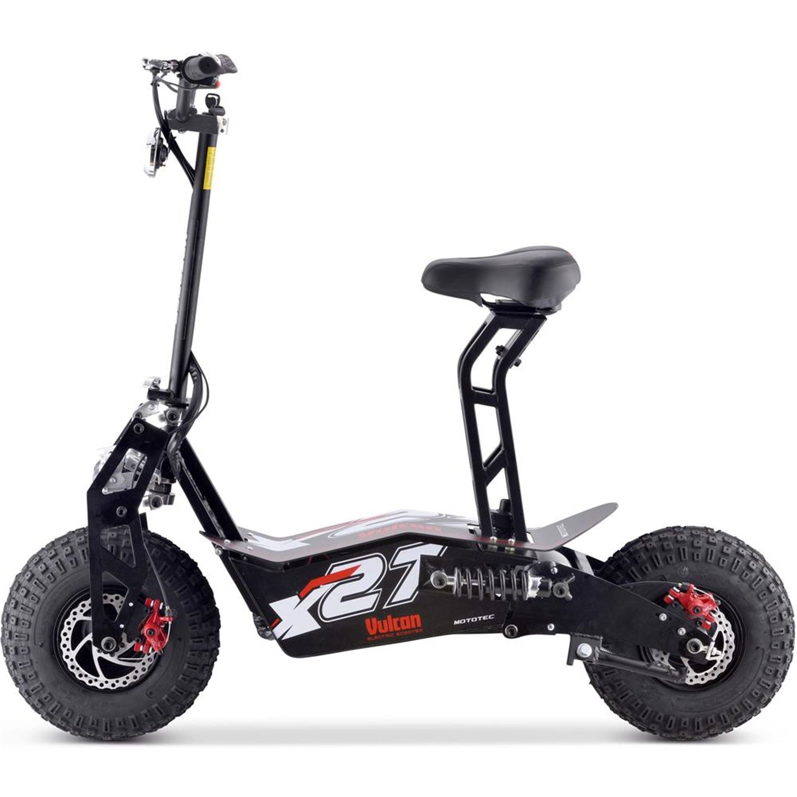 MotoTec USA Vulcan 48v 1600w Electric Scooter - Black MT-VULCAN-1600W_BLACK_909829