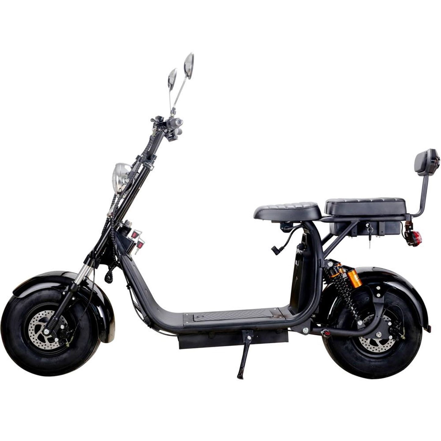 MotoTec USA Knockout 60v 2000w Lithium Electric Scooter - Black MT-KNOCKOUT-2000_BLACK_908991