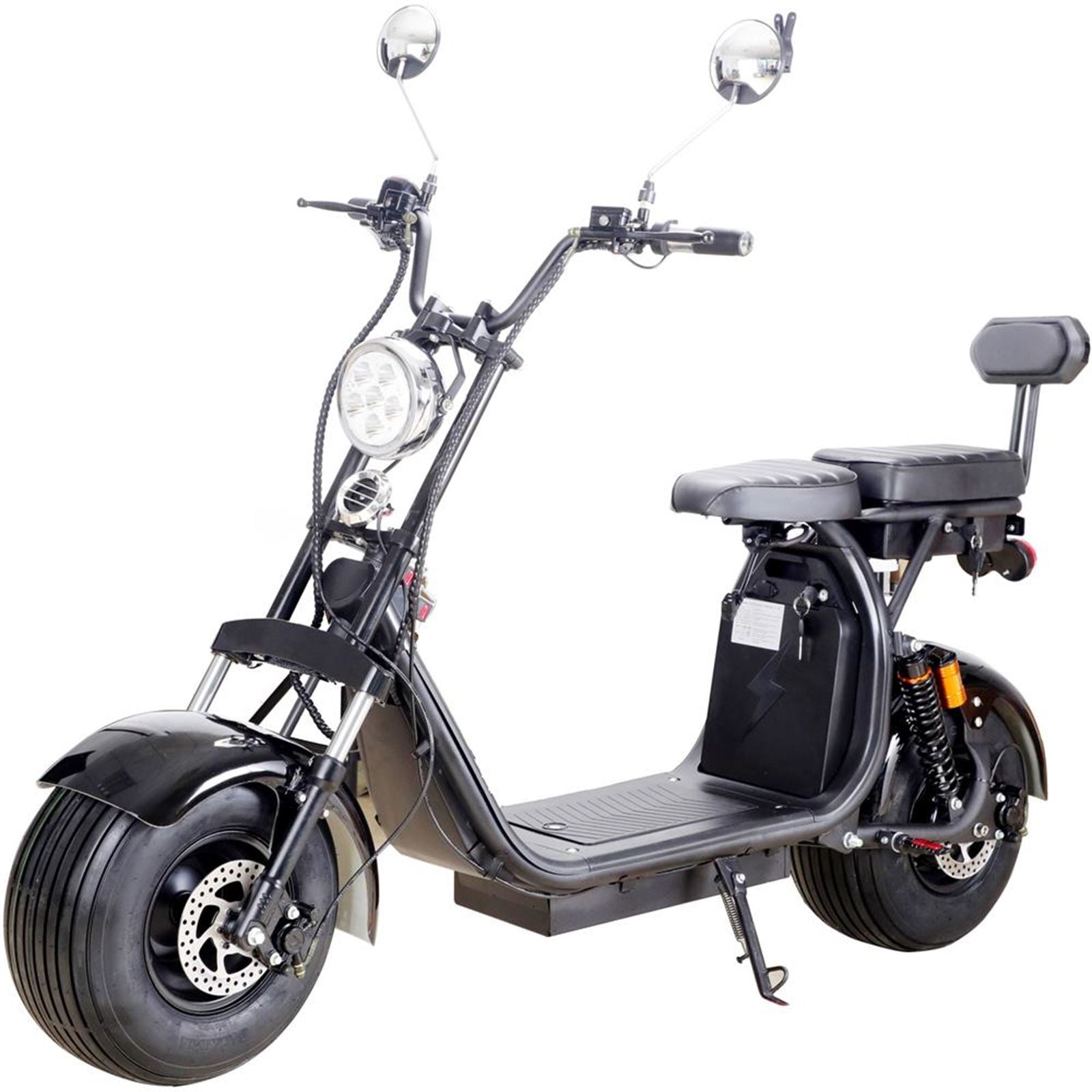 MotoTec USA Knockout 60v 2000w Lithium Electric Scooter - Black MT-KNOCKOUT-2000_BLACK_908992