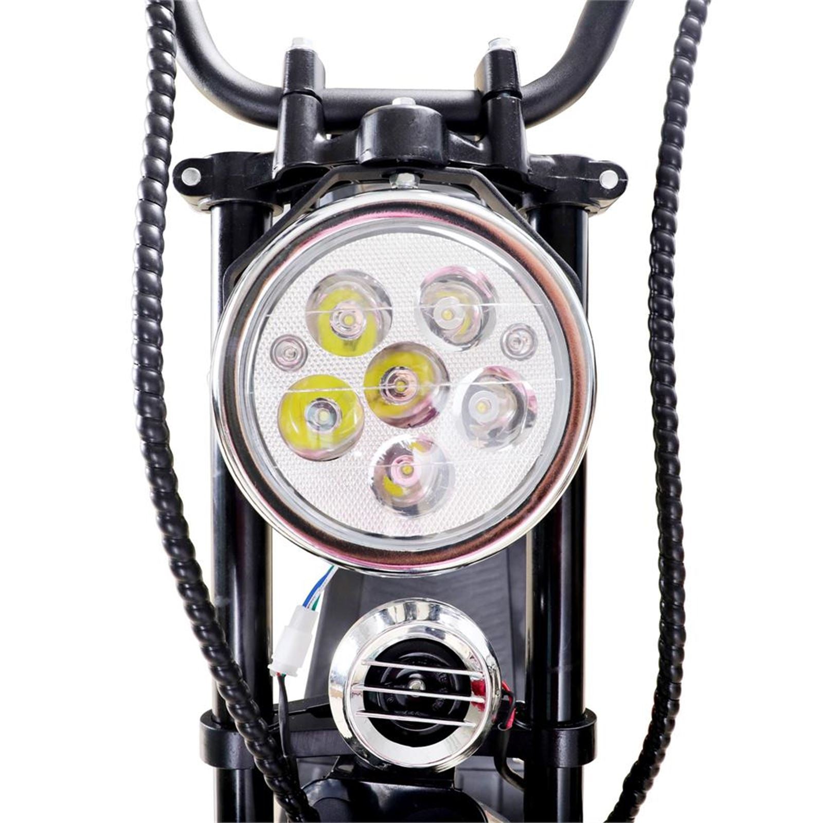 MotoTec USA Knockout 60v 2000w Lithium Electric Scooter - Black MT-KNOCKOUT-2000_BLACK_908979