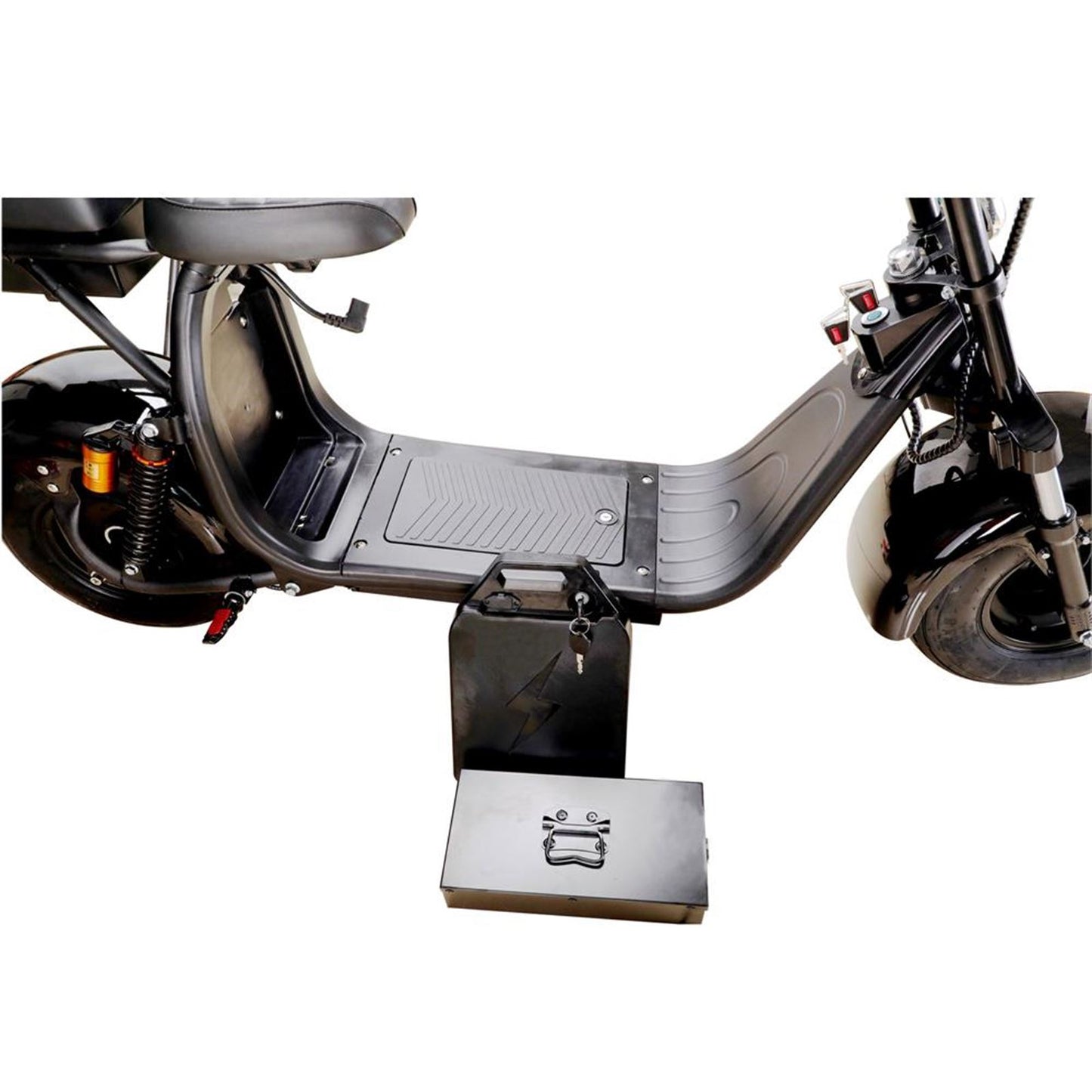 MotoTec USA Knockout 60v 2000w Lithium Electric Scooter - Black MT-KNOCKOUT-2000_BLACK_908983