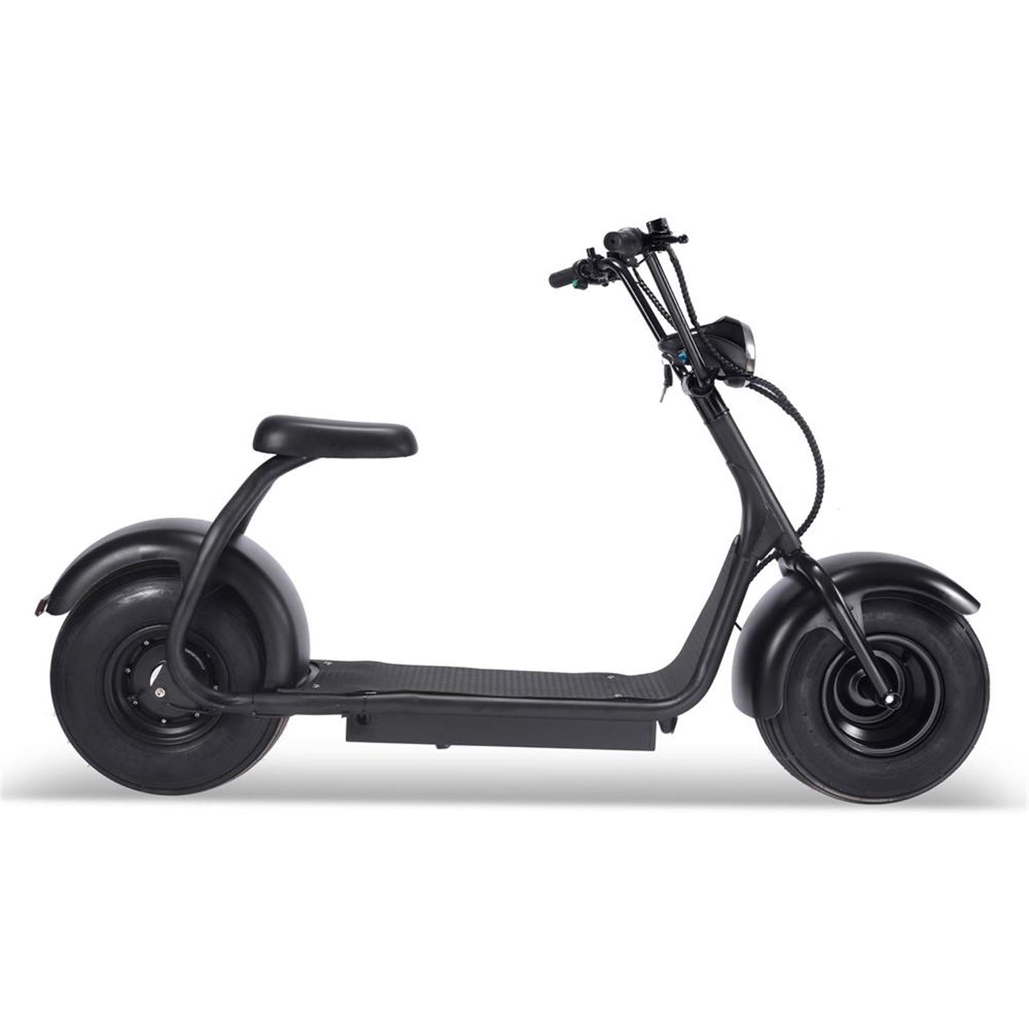 MotoTec USA Fat Tire 60v 18ah 2000w Lithium Electric Scooter - Black MT-FATTIRE-2000_BLACK_908521