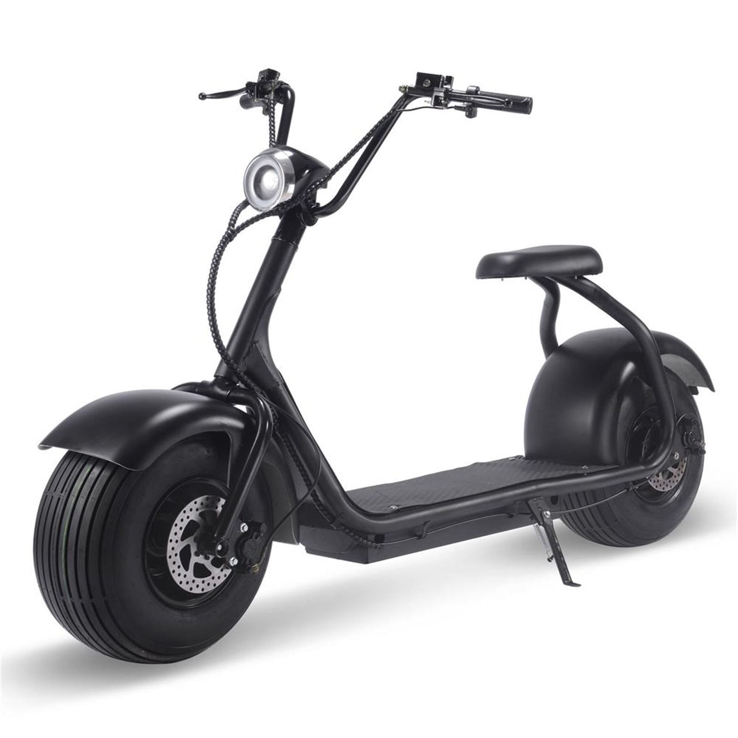 MotoTec USA Fat Tire 60v 18ah 2000w Lithium Electric Scooter - Black MT-FATTIRE-2000_BLACK_908522