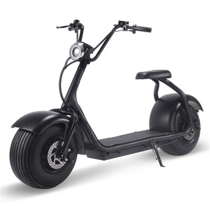 MotoTec USA Fat Tire 60v 18ah 2000w Lithium Electric Scooter - Black MT-FATTIRE-2000_BLACK_908522
