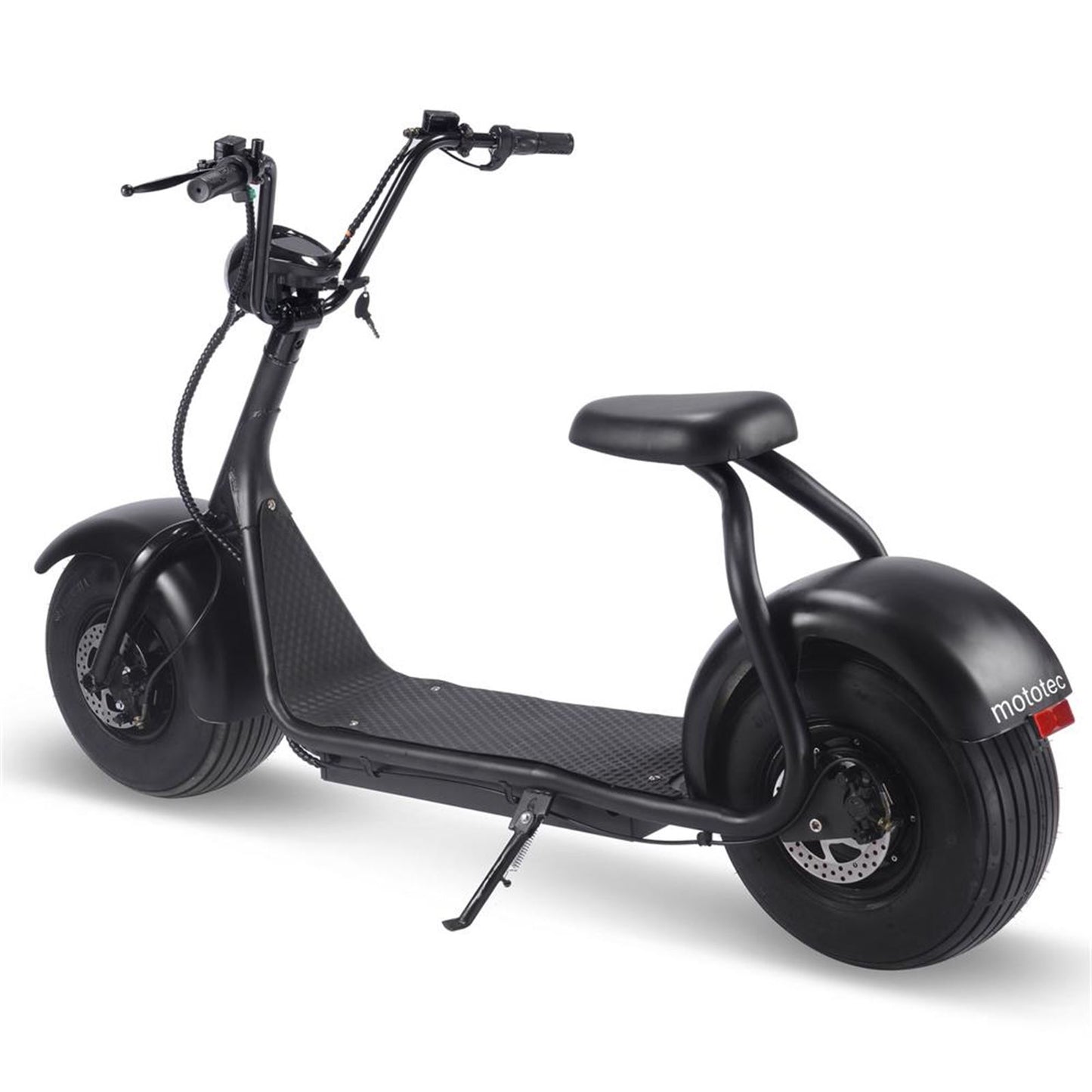 MotoTec USA Fat Tire 60v 18ah 2000w Lithium Electric Scooter - Black MT-FATTIRE-2000_BLACK_908523