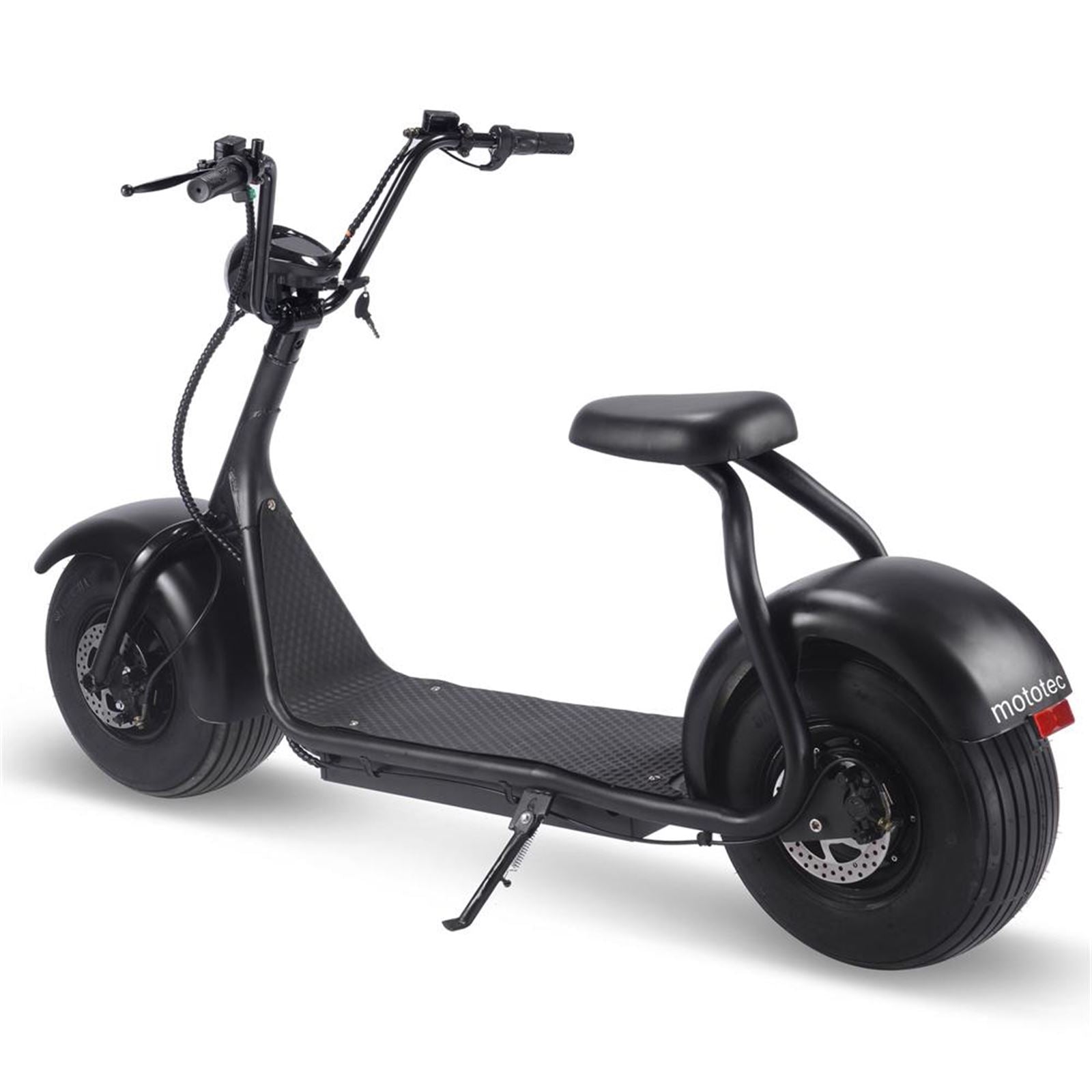 MotoTec USA Fat Tire 60v 18ah 2000w Lithium Electric Scooter - Black MT-FATTIRE-2000_BLACK_908523