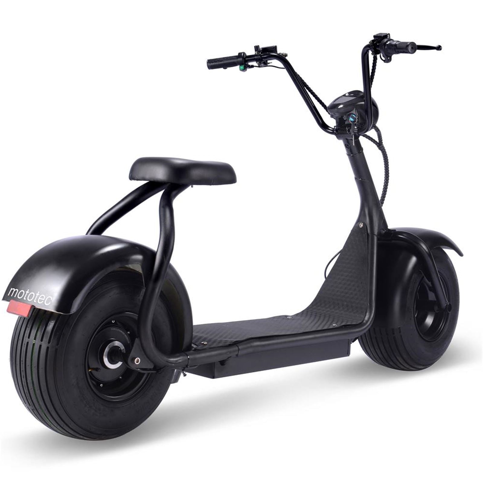 MotoTec USA Fat Tire 60v 18ah 2000w Lithium Electric Scooter - Black MT-FATTIRE-2000_BLACK_908524