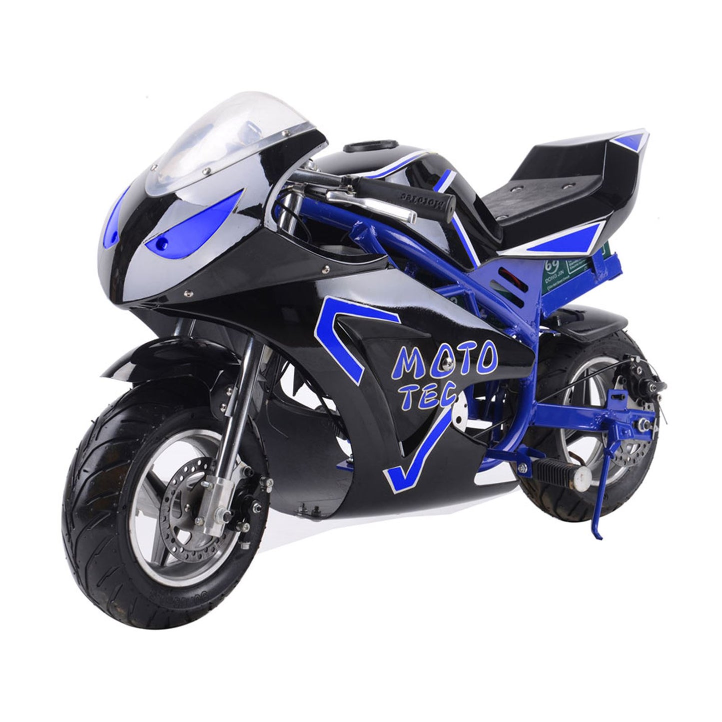 MotoTec USA 36v 500w Electric Pocket Bike GT - Blue MT-ELEC-GT_BLUE_908485