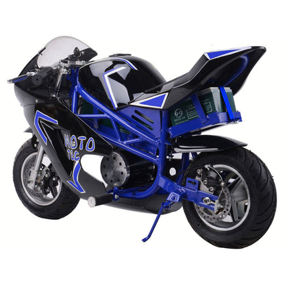 MotoTec USA 36v 500w Electric Pocket Bike GT - Blue MT-ELEC-GT_BLUE_908487