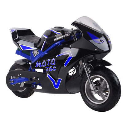MotoTec USA 36v 500w Electric Pocket Bike GT - Blue MT-ELEC-GT_BLUE_908488