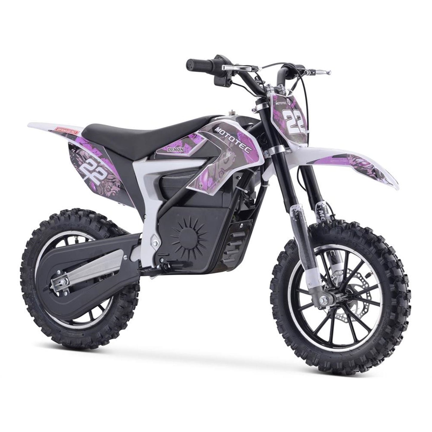 MotoTec USA 36v 790w Demon Electric Dirt Bike Lithium - Purple [MPN: MT-DIRT-LITHIUM_PURPLE]_908416