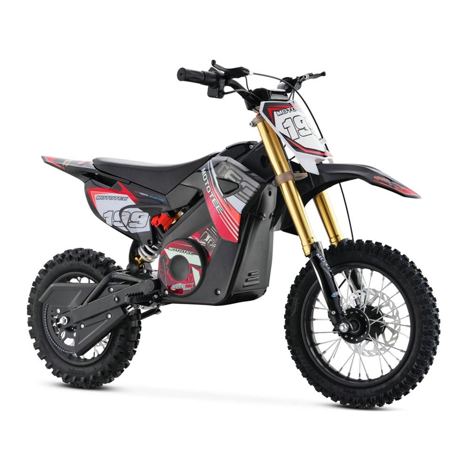 MotoTec USA 36v Pro Electric Dirt Bike 1200w Lithium - Red MT-DIRT-PRO_RED_908479