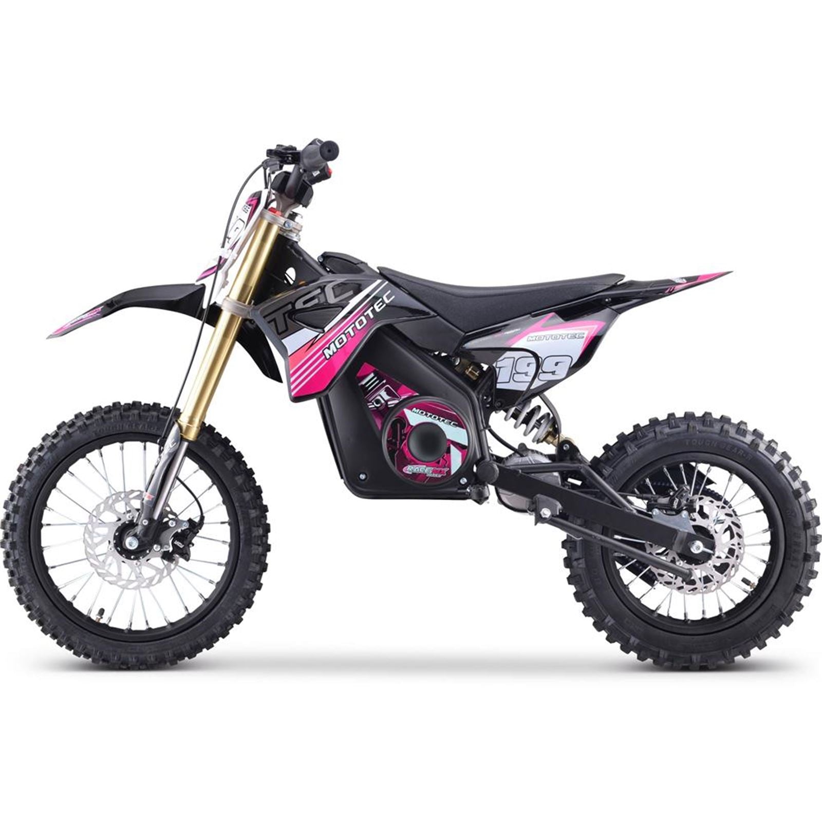 MotoTec USA 48v Pro Electric Dirt Bike 1800w Lithium - Pink MT-DIRT-PRO-1500_PINK_908444