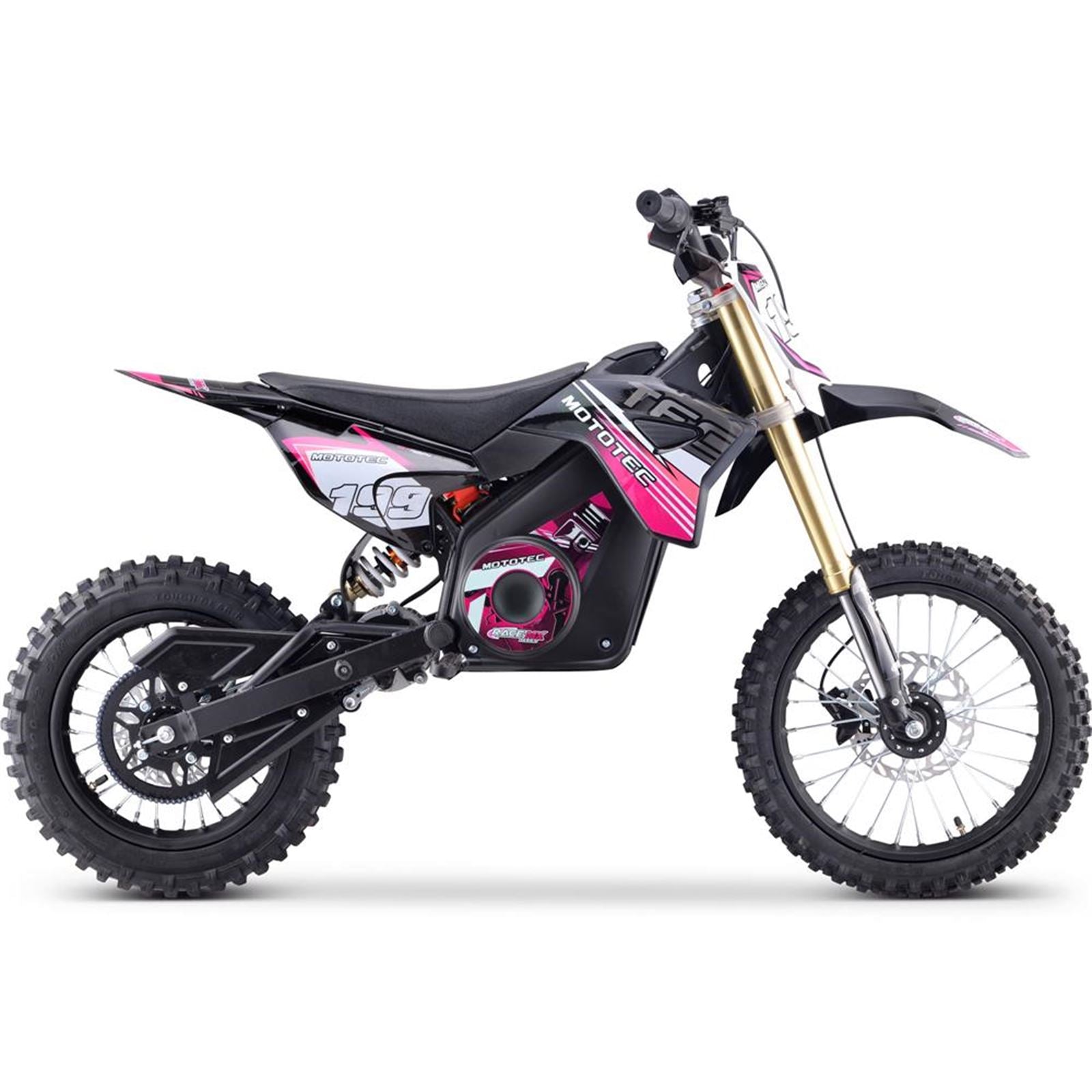 MotoTec USA 48v Pro Electric Dirt Bike 1800w Lithium - Pink MT-DIRT-PRO-1500_PINK_908447