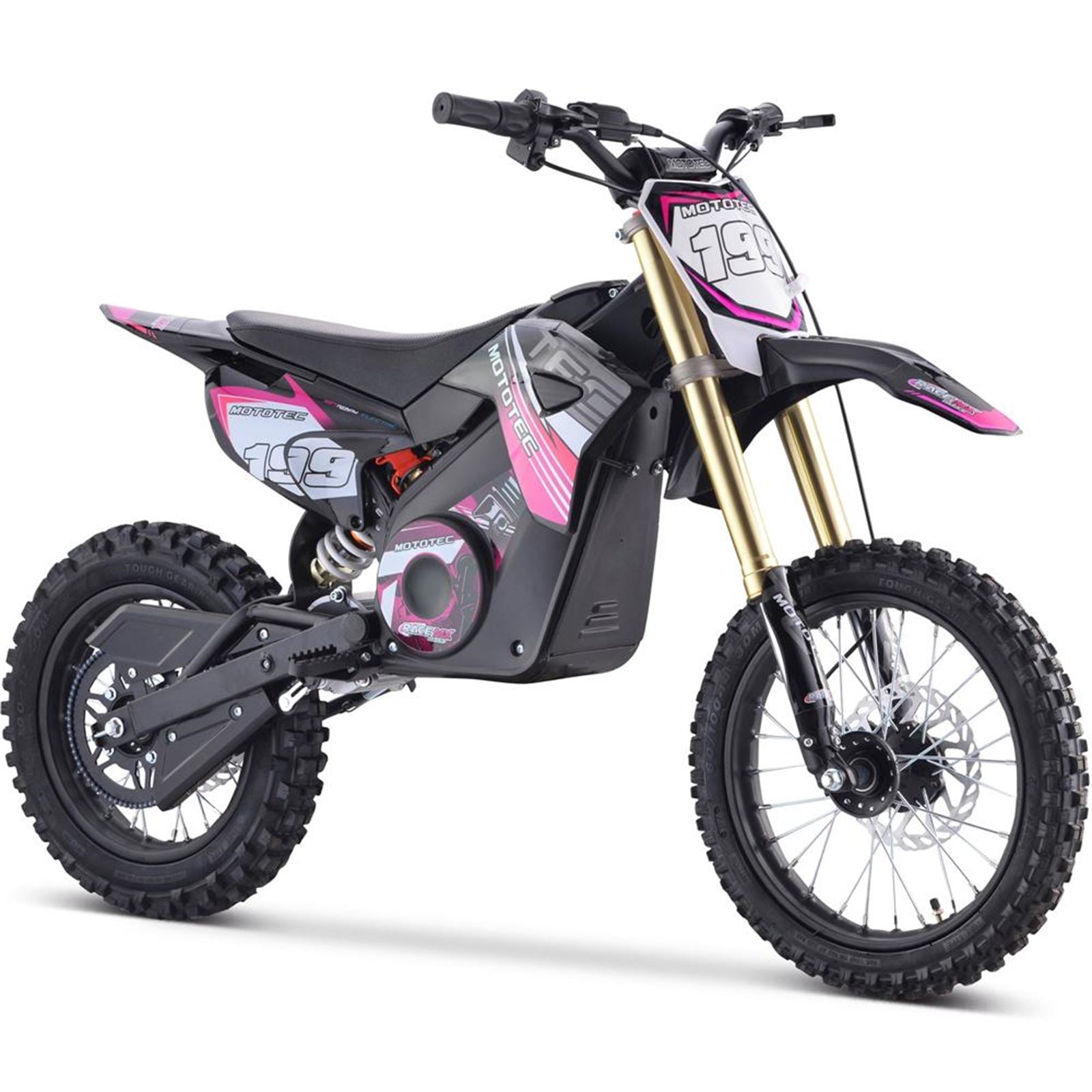 MotoTec USA 48v Pro Electric Dirt Bike 1800w Lithium - Pink MT-DIRT-PRO-1500_PINK_908449