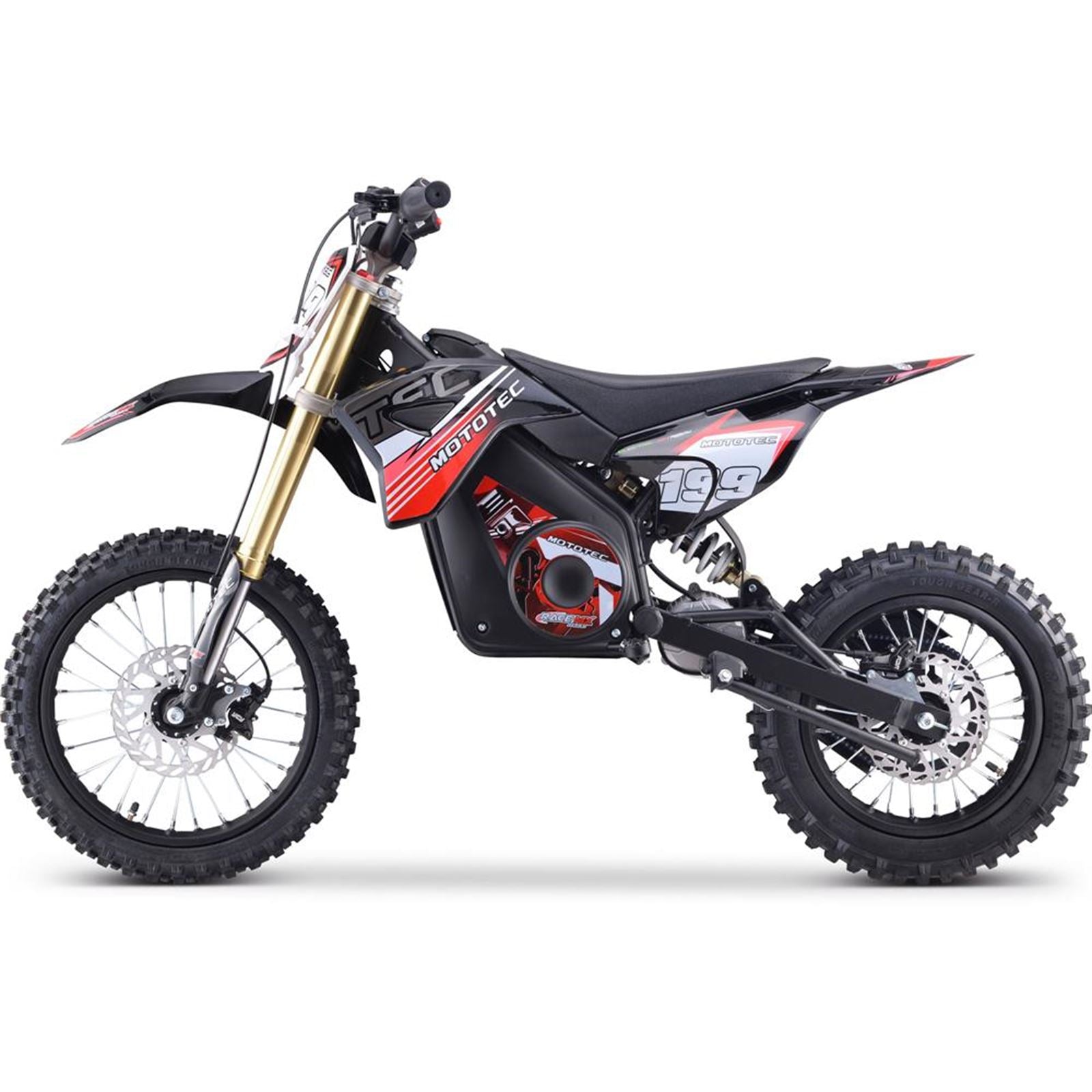 MotoTec USA 48v Pro Electric Dirt Bike 1800w Lithium - Red MT-DIRT-PRO-1500_RED_908452