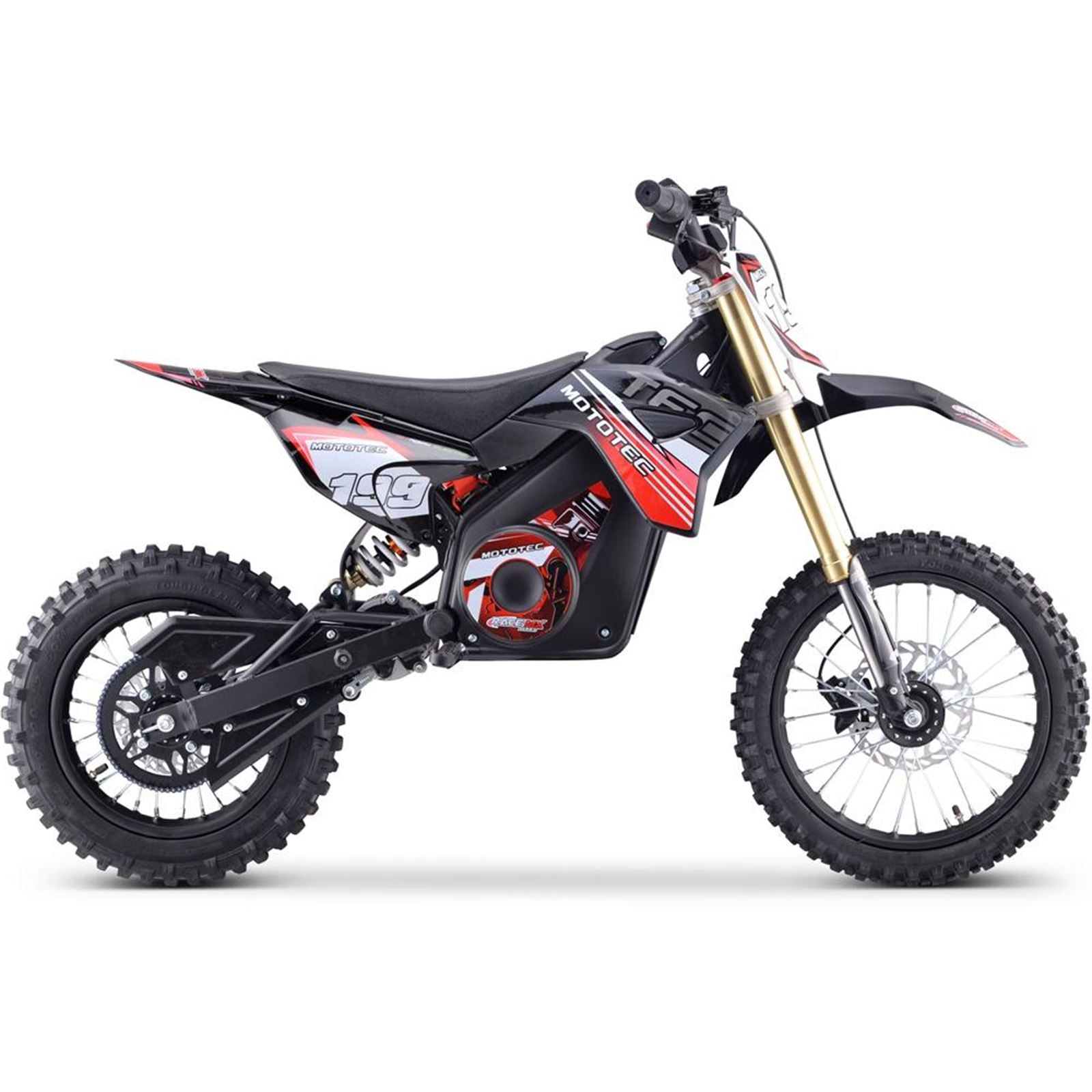 MotoTec USA 48v Pro Electric Dirt Bike 1800w Lithium - Red MT-DIRT-PRO-1500_RED_908453