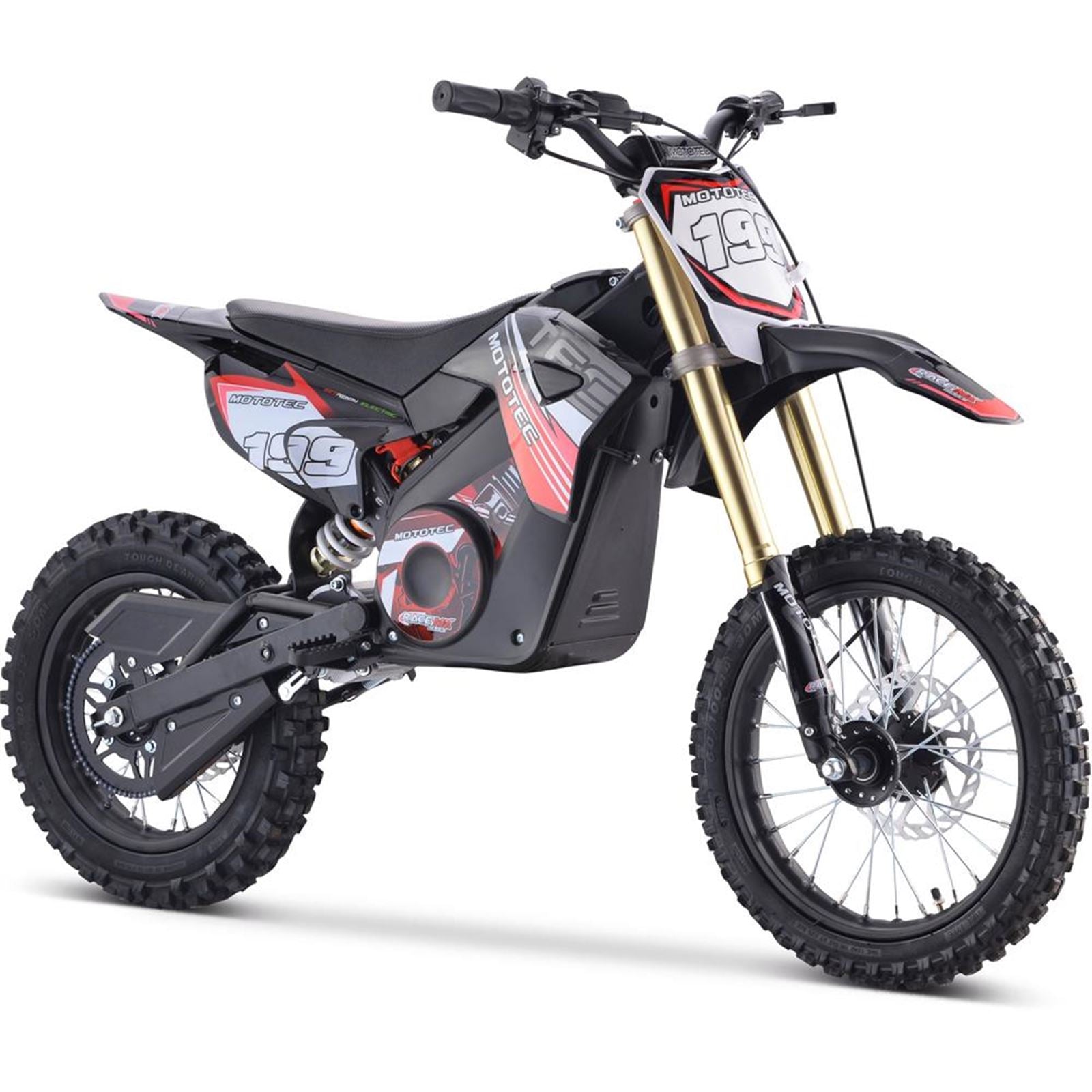MotoTec USA 48v Pro Electric Dirt Bike 1800w Lithium - Red MT-DIRT-PRO-1500_RED_908455