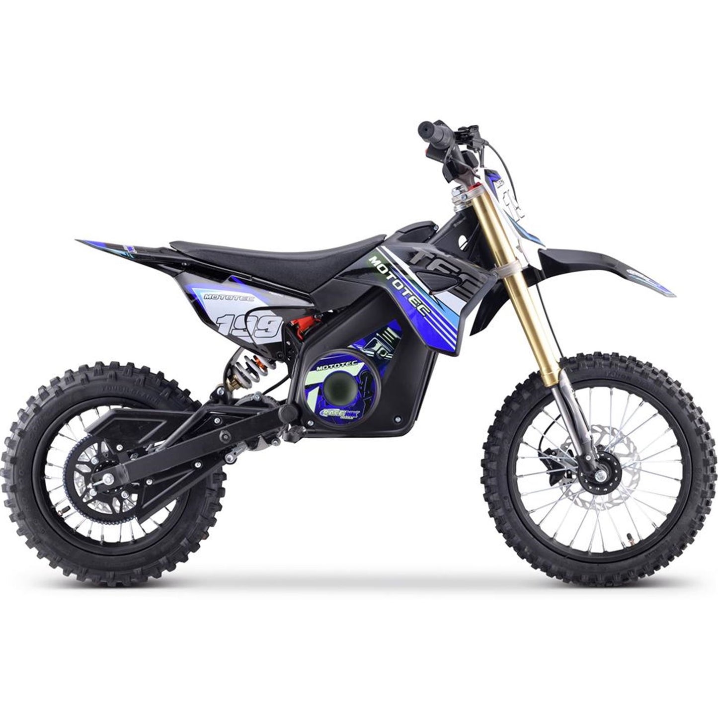 MotoTec USA 48v Pro Electric Dirt Bike 1800w Lithium - Blue MT-DIRT-PRO-1500_BLUE_908421