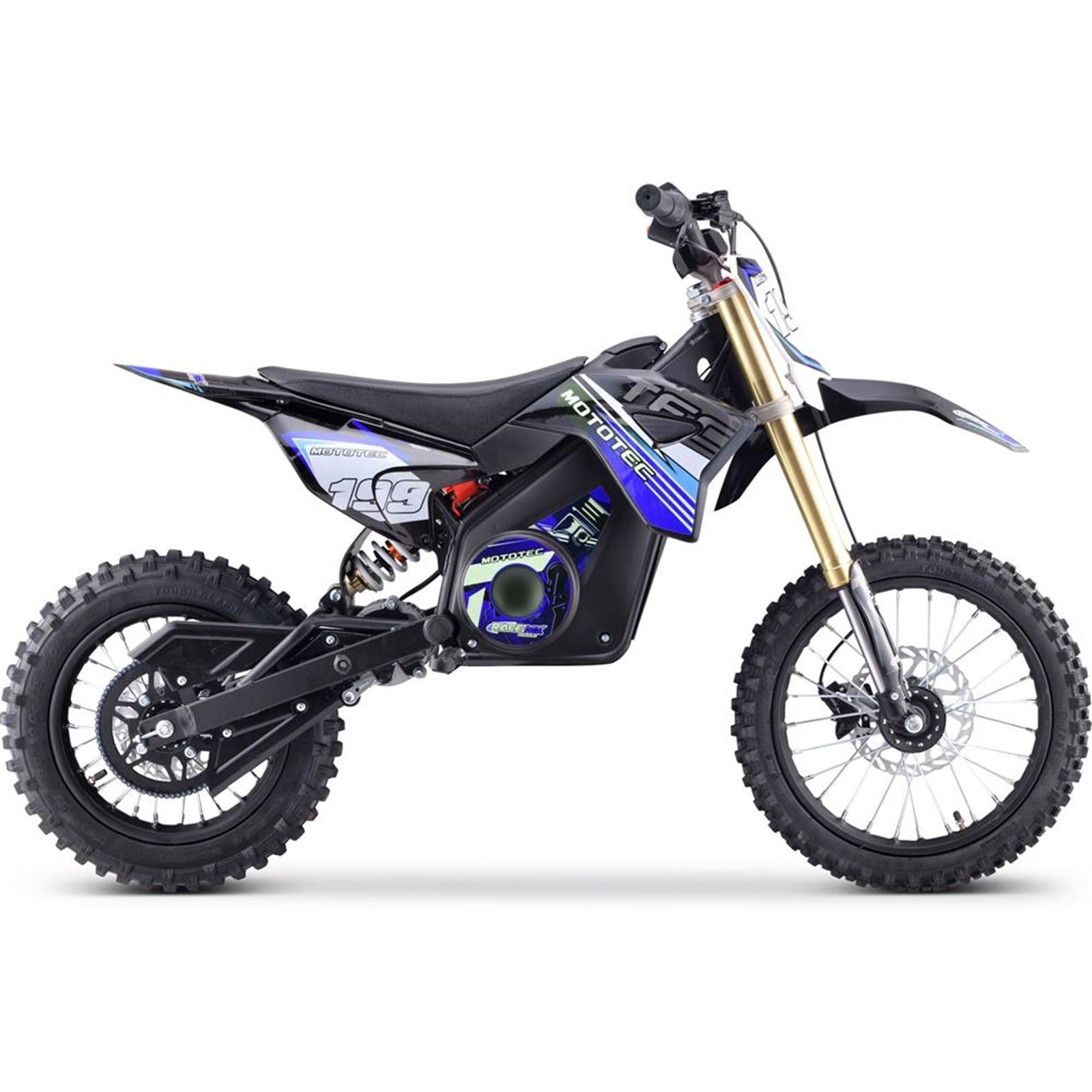 MotoTec USA 48v Pro Electric Dirt Bike 1800w Lithium - Blue MT-DIRT-PRO-1500_BLUE_908421