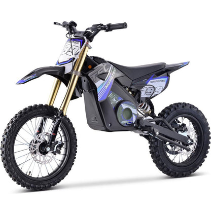 MotoTec USA 48v Pro Electric Dirt Bike 1800w Lithium - Blue MT-DIRT-PRO-1500_BLUE_908420