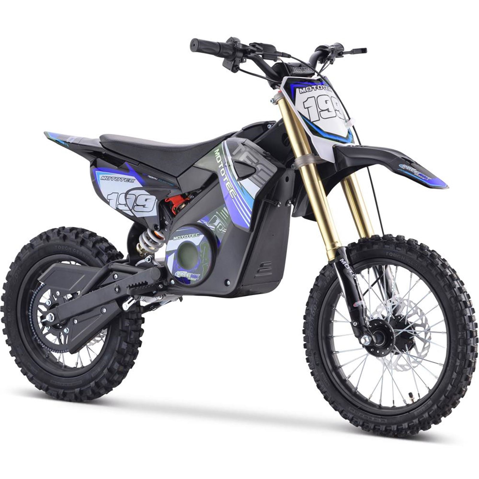 MotoTec USA 48v Pro Electric Dirt Bike 1800w Lithium - Blue MT-DIRT-PRO-1500_BLUE_908418