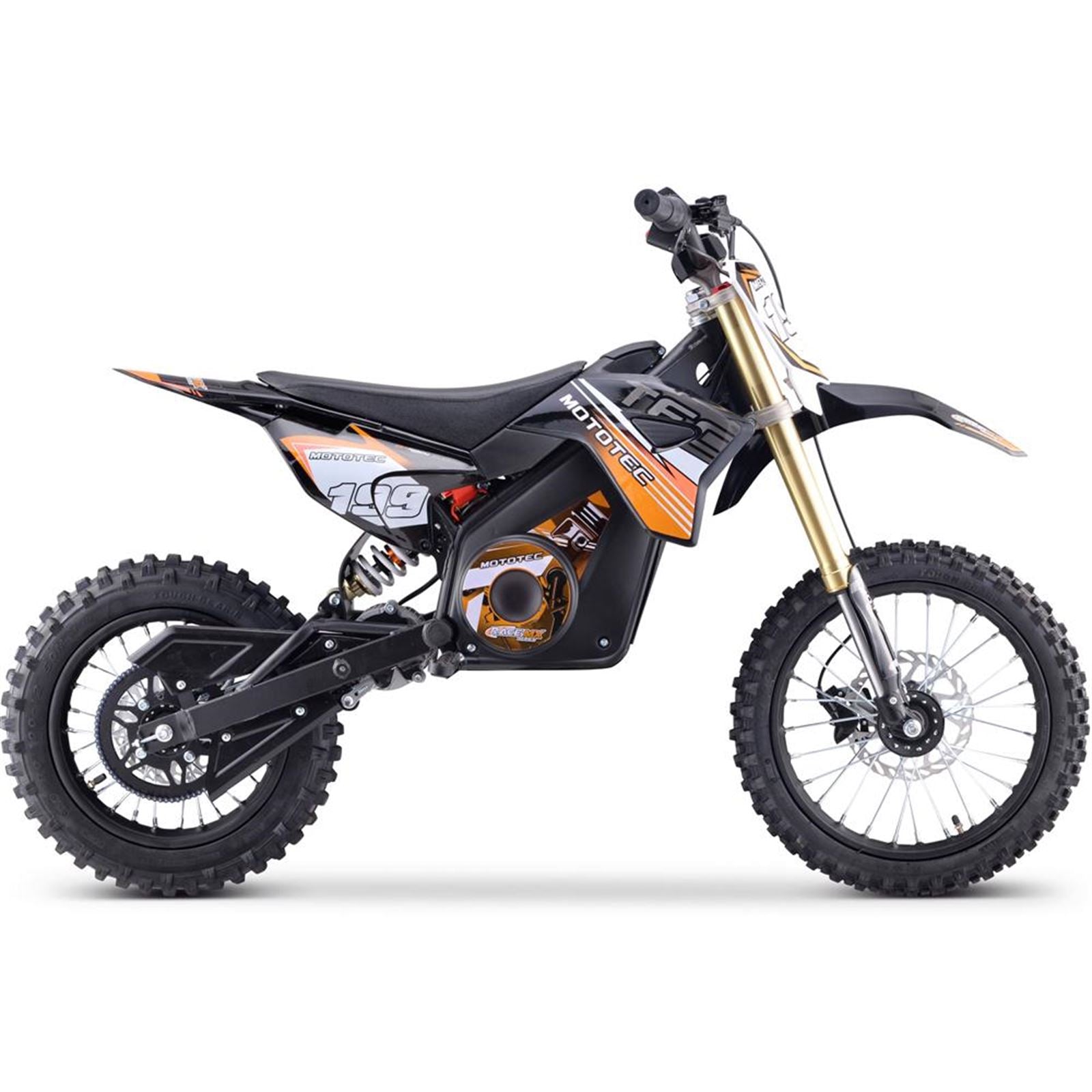 MotoTec USA 48v Pro Electric Dirt Bike 1800w Lithium - Orange MT-DIRT-PRO-1500_ORANGE_908442