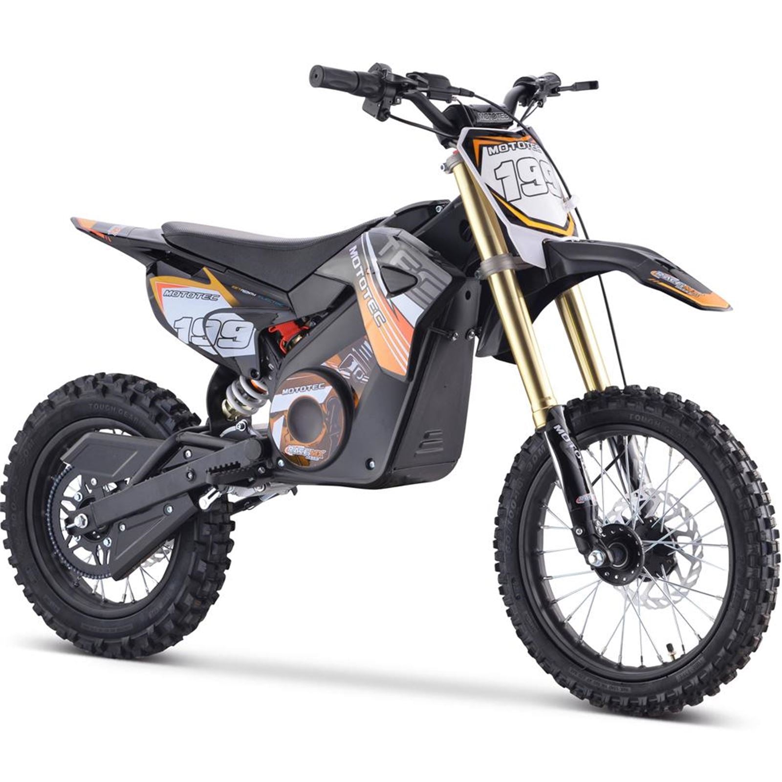 MotoTec USA 48v Pro Electric Dirt Bike 1800w Lithium - Orange MT-DIRT-PRO-1500_ORANGE_908443