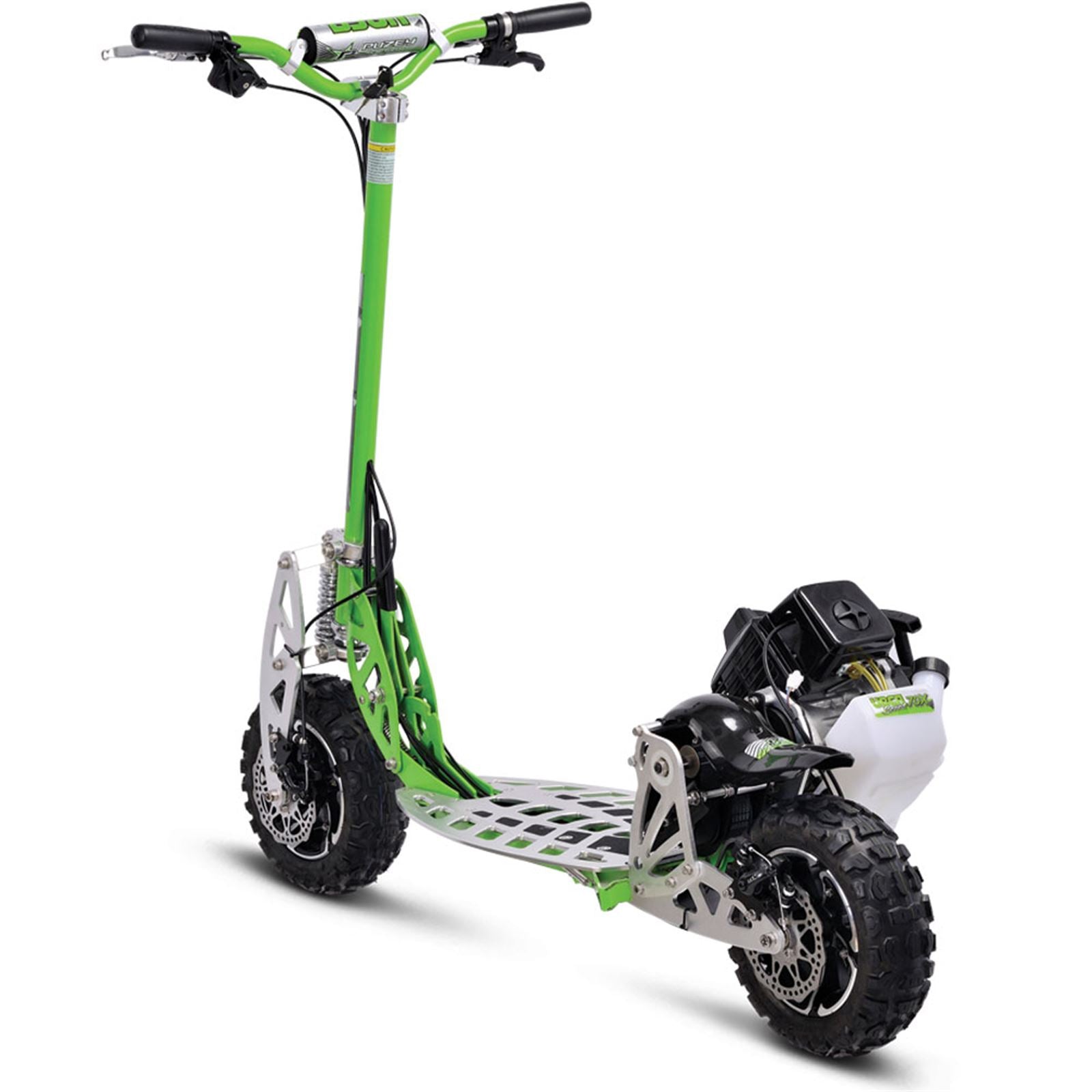 MotoTec USA UberScoot 70x 2-Speed Gas Scooter - Green [MPN: EVO-70X_GREEN]_904268