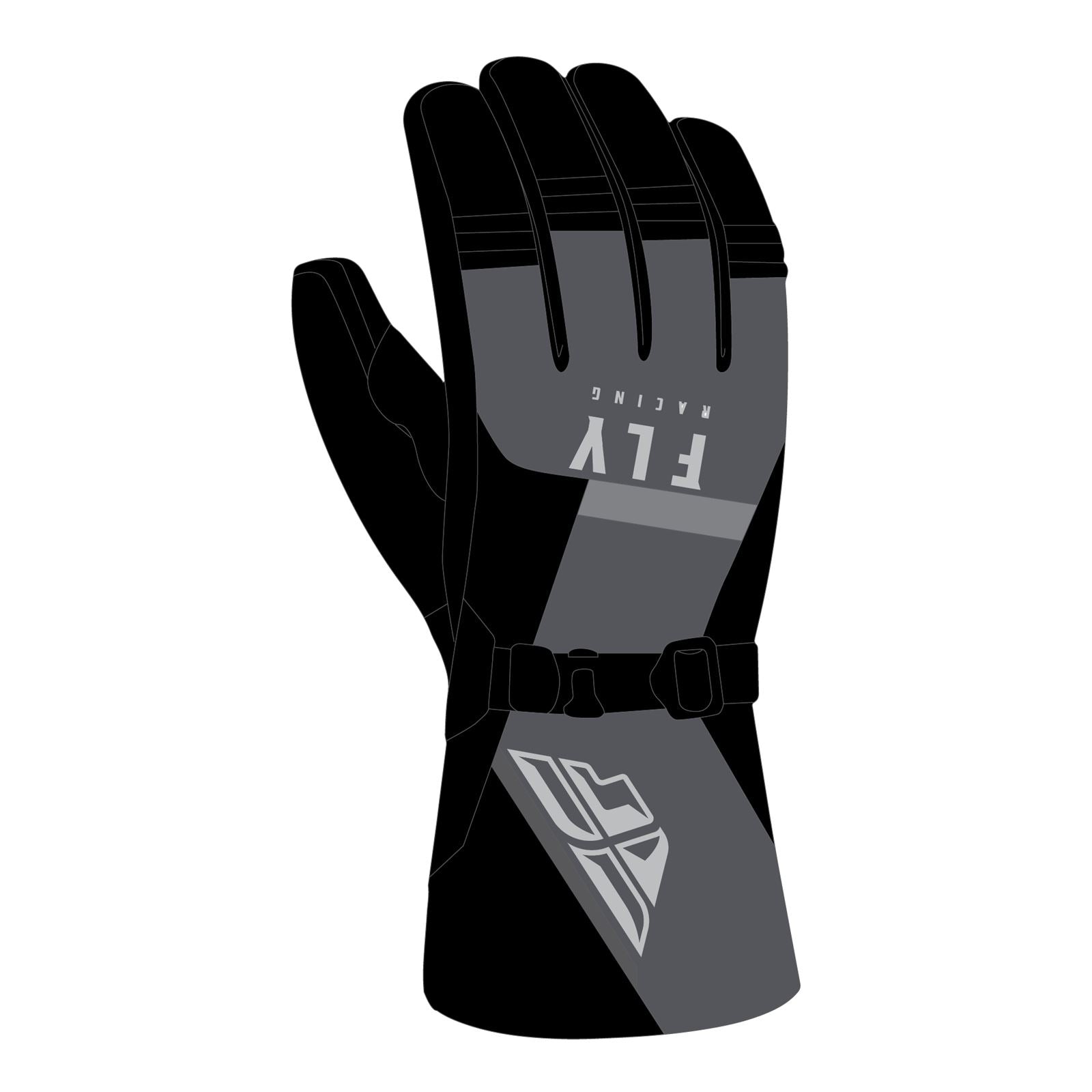 Fly Racing Cascade Gloves - Black/Grey - XL 363-3921X_1080043