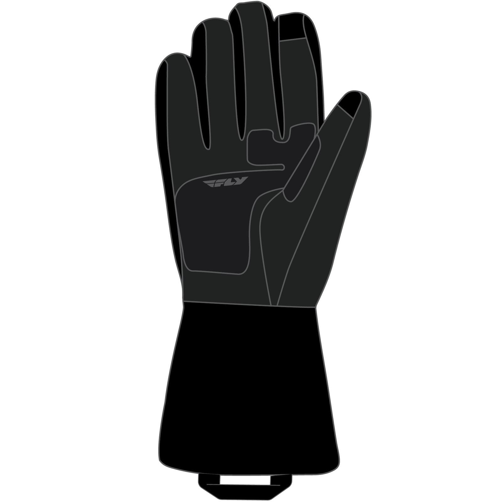 Fly Racing Glacier Gloves - Black/Grey/Hi-Vis - Small 363-3941S_1080165