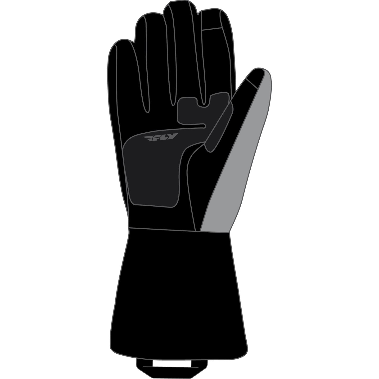 Fly Racing Glacier Gloves - Black/Grey/Orange - Large 363-3942L_1080225