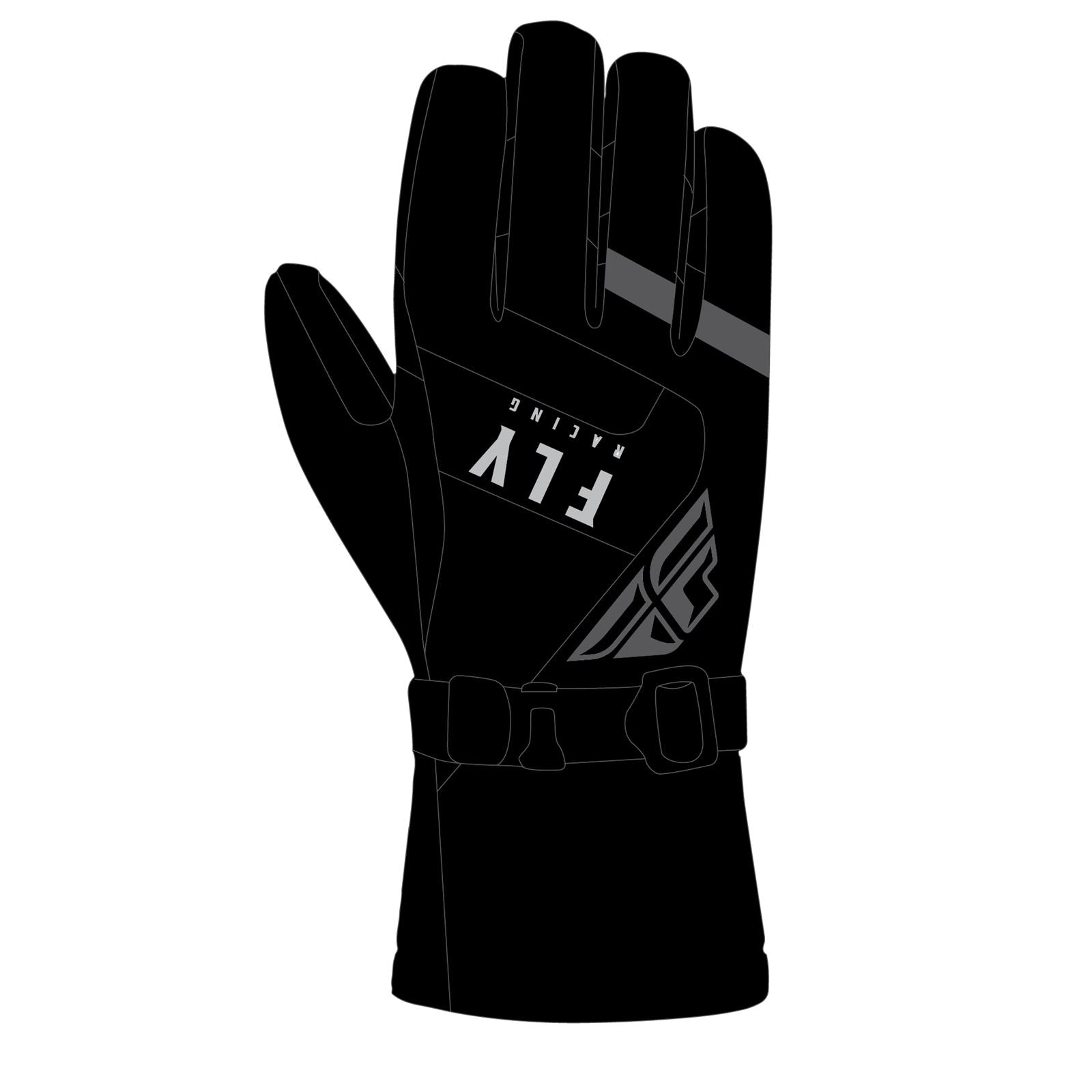 Fly Racing Highland Gloves - Black - Small 363-3950S_1080220