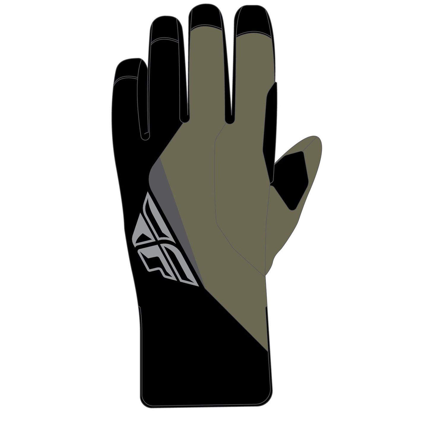 Fly Racing Title Long Gloves - Black/Olive - Large [MPN: 371-0613L]_1080356