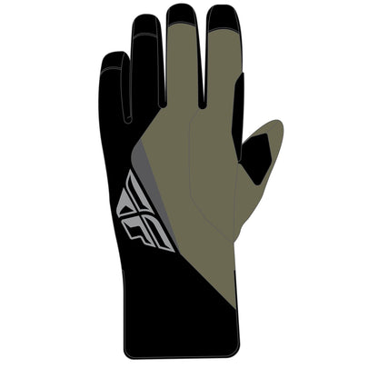 Fly Racing Title Long Gloves - Black/Olive - Large [MPN: 371-0613L]_1080356