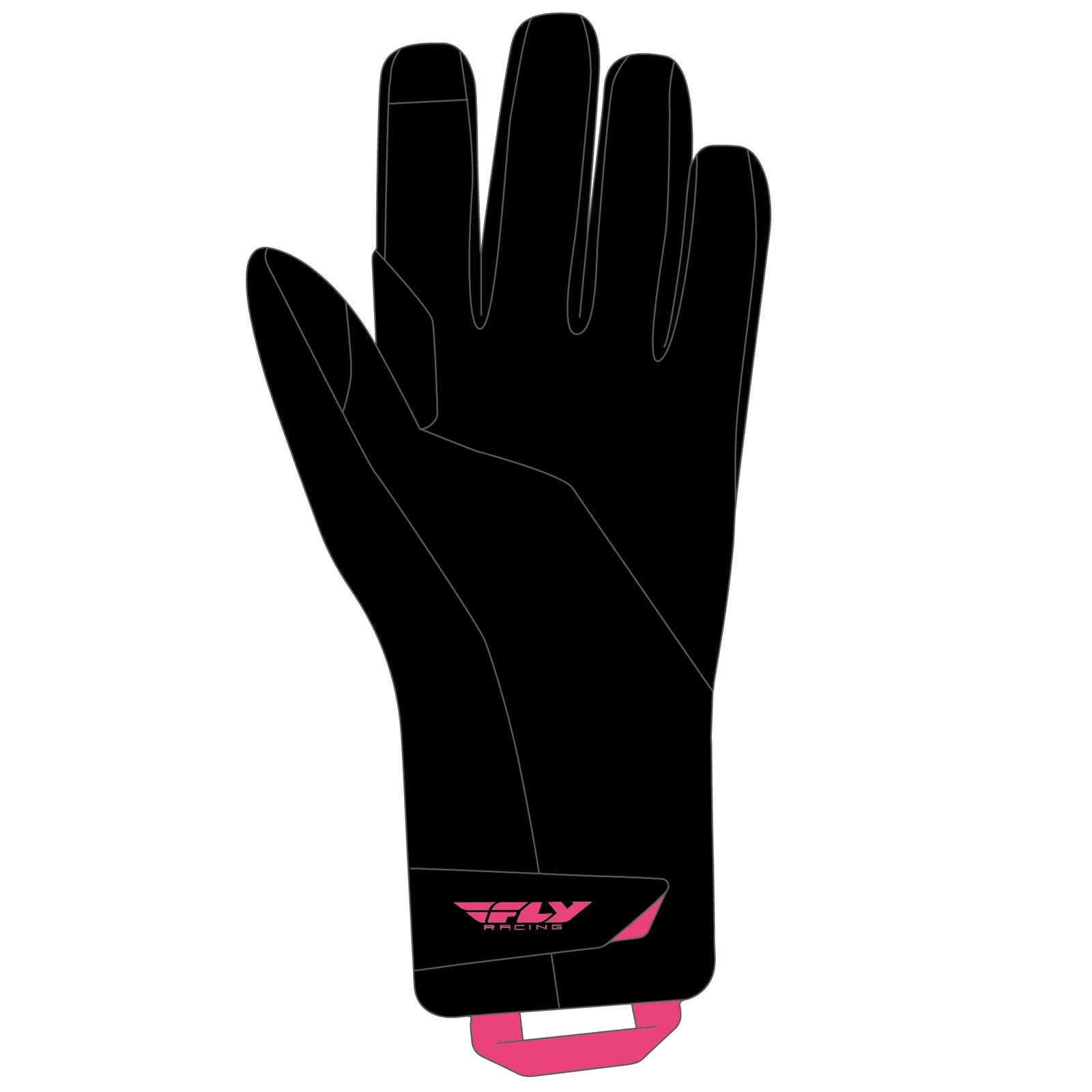 Fly Racing Title Long Gloves - Black/Pink - Medium [MPN: 371-0614M]_1080421