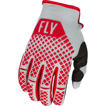 Fly Racing Youth Kinetic Gloves - Red/Grey - Large [MPN: 376-414YL]_905104