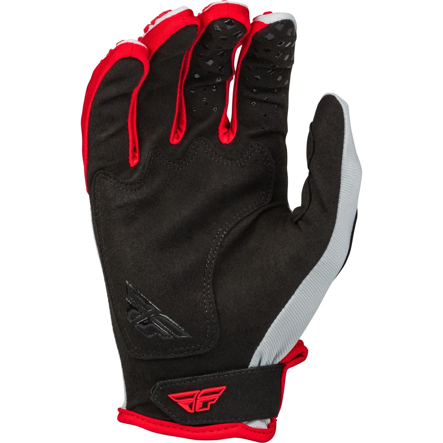 Fly Racing Youth Kinetic Gloves - Red/Grey - Large [MPN: 376-414YL]_905105