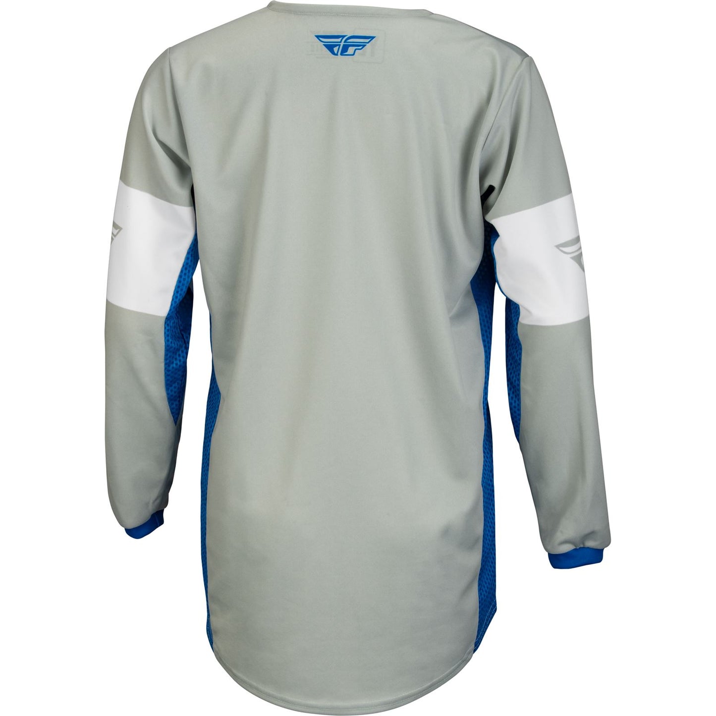 Fly Racing Youth Kinetic Khaos Jersey - Light Grey/Blue/White - X-Large 376-423YX_905143