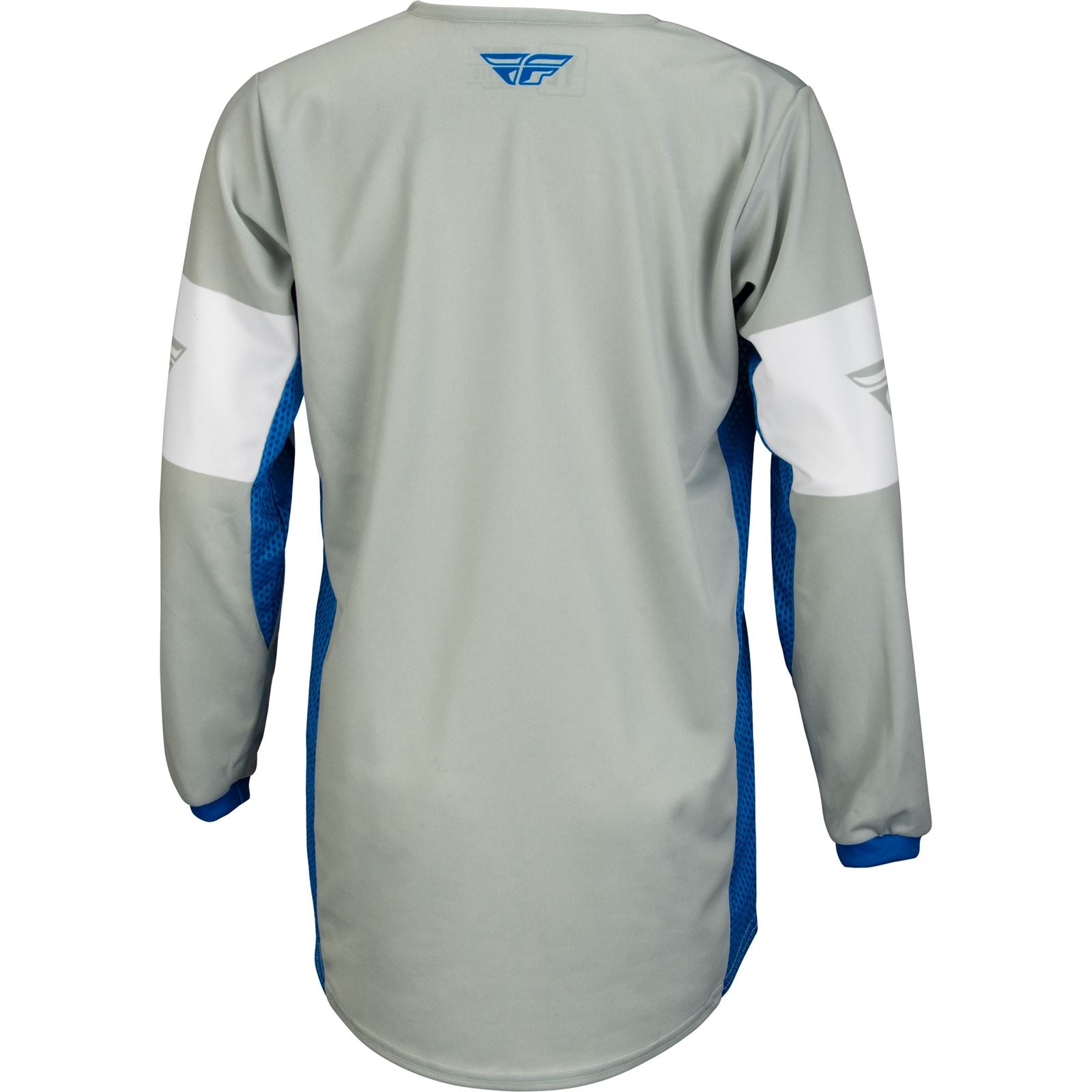 Fly Racing Youth Kinetic Khaos Jersey - Light Grey/Blue/White - X-Large 376-423YX_905143